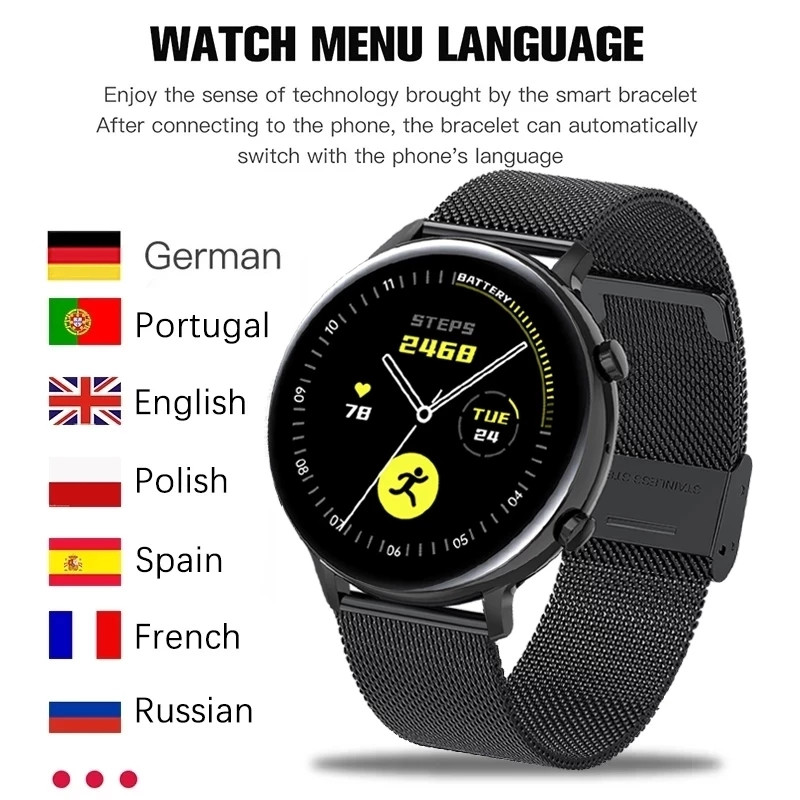 Ceas inteligent ECG PPG nou 2023, cu apeluri, control muzical, bărbați, femei, ceas inteligent, monitor de tensiune arterială pentru Android Samsung Apple