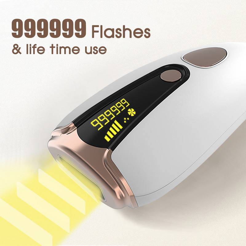 [ZS] 999.999 Flash-uri Bikini Laser ICE Point Epilare IPL Lampă de cuarț fără durere Dispozitiv de epilare pentru reducerea pistruilor faciali