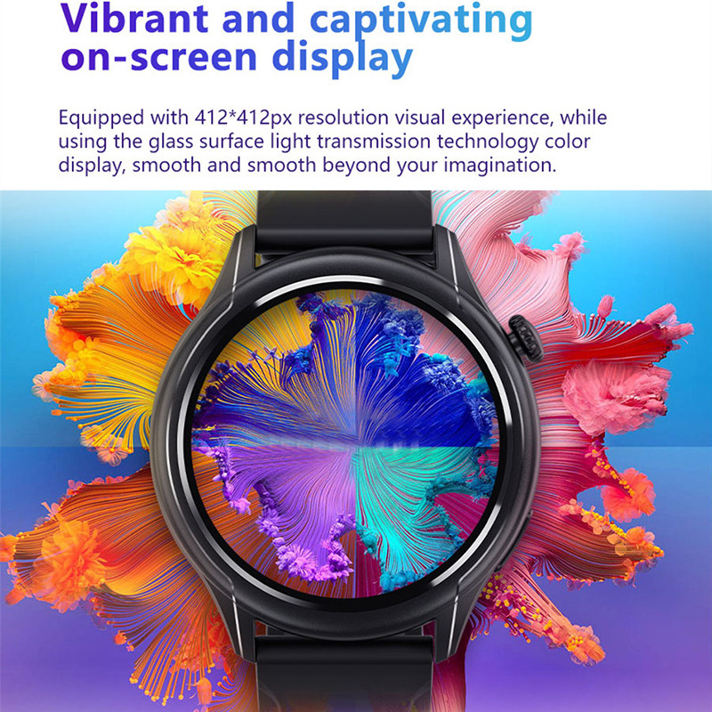 NFC Bluetooth Call Smart Watch Men 412*412 HD Screen 173+Sports Waterproof 24/7 Health Monitor Men SmartWatch for IOS Android