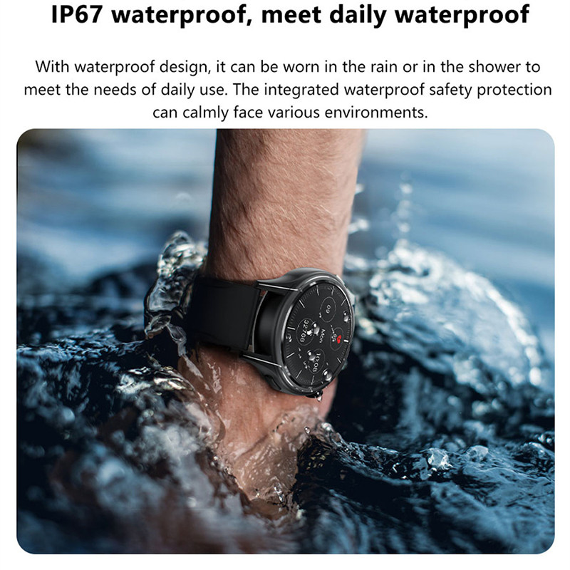 NFC Bluetooth Call Smart Watch Men 412*412 HD Screen 173+Sports Waterproof 24/7 Health Monitor Men SmartWatch for IOS Android