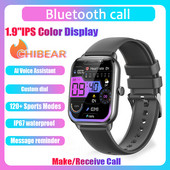 ChiBear Smartwatch 1,9 ιντσών Full Screen Bluetooth Calling Heart Rate Sleep Monitor 100+ Sport Models Smart Watch for Men Women