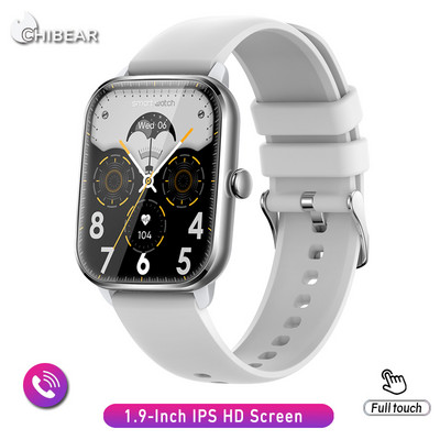 ChiBear Smartwatch 1,9 ιντσών Full Screen Bluetooth Calling Heart Rate Sleep Monitor 100+ Sport Models Smart Watch for Men Women