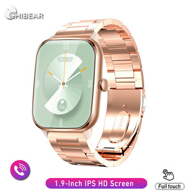 ChiBear Smartwatch 1,9 ιντσών Full Screen Bluetooth Calling Heart Rate Sleep Monitor 100+ Sport Models Smart Watch for Men Women