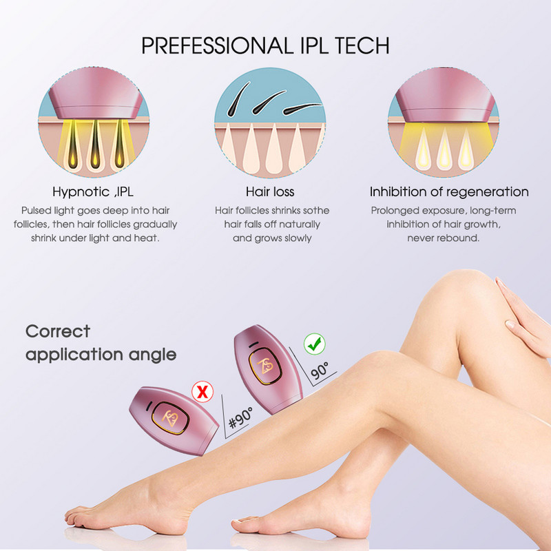 [ZS] Dispozitive de uz casnic de marcă Epilator Bikini Corp 500.000 de flash-uri Dispozitive de îndepărtare a părului cu laser IPL fără durere pentru femei Depilare permanentă