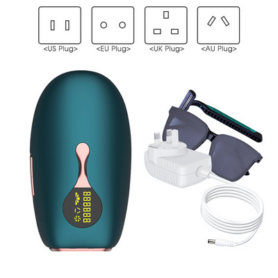 [ZS] Silențios 990.000 de flash-uri Punct de înghețare LCD Permanent cu 5 nivele pentru acasă Epilator profesional portabil cu laser pentru îndepărtarea părului IPL pentru corp