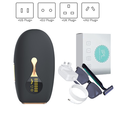 [ZS] Silențios 990.000 de flash-uri Punct de înghețare LCD Permanent cu 5 nivele pentru acasă Epilator profesional portabil cu laser pentru îndepărtarea părului IPL pentru corp