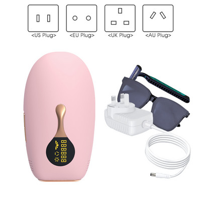 [ZS] Silențios 990.000 de flash-uri Punct de înghețare LCD Permanent cu 5 nivele pentru acasă Epilator profesional portabil cu laser pentru îndepărtarea părului IPL pentru corp