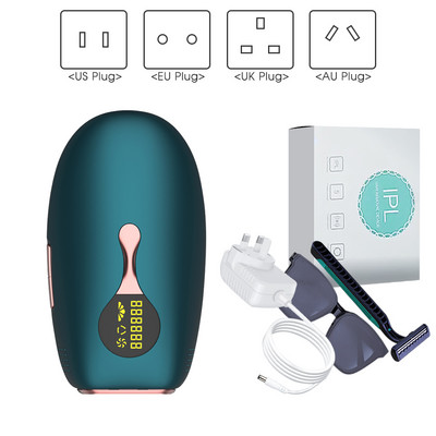 [ZS] Silențios 990.000 de flash-uri Punct de înghețare LCD Permanent cu 5 nivele pentru acasă Epilator profesional portabil cu laser pentru îndepărtarea părului IPL pentru corp