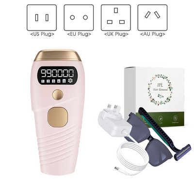 [ZS] Epilator electric profesional, fără durere, cu ecran LCD cu bliț 999.999, pentru femei, aparat de îndepărtare a părului cu laser pentru întregul corp