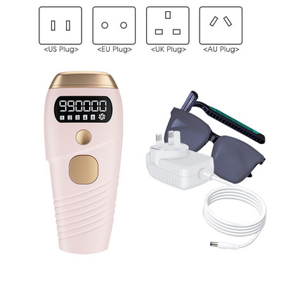 [ZS] Epilator electric profesional, fără durere, cu ecran LCD cu bliț 999.999, pentru femei, aparat de îndepărtare a părului cu laser pentru întregul corp