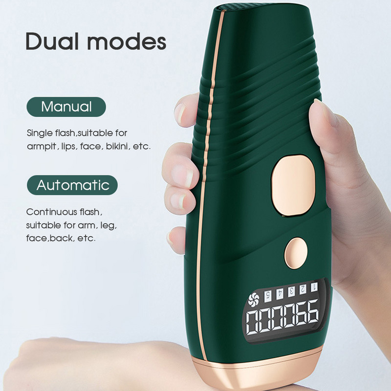 [ZS] Epilator electric profesional, fără durere, cu ecran LCD cu bliț 999.999, pentru femei, aparat de îndepărtare a părului cu laser pentru întregul corp