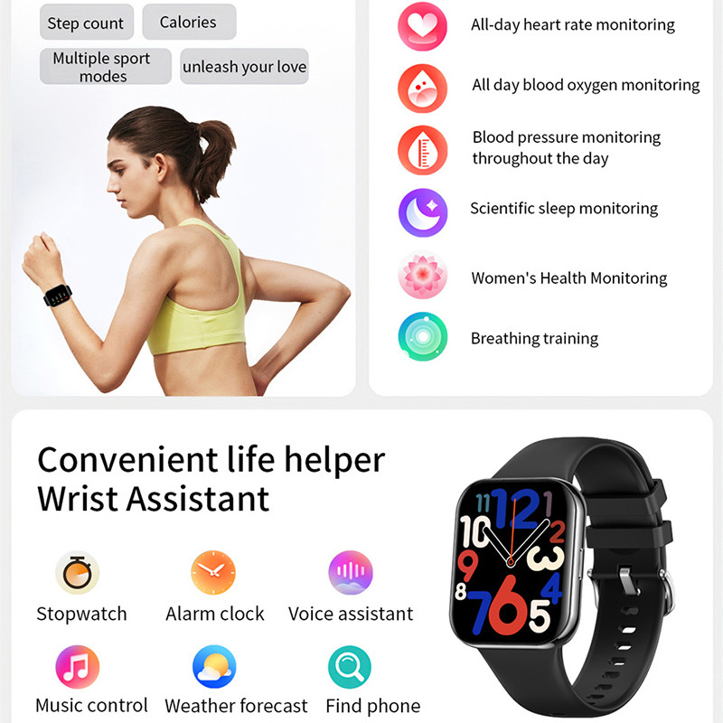 2022 Νέο Bluetooth Call Smart Watch Women 240*280 Full Color 1,85" Γυναικείο Smartwatch Sports Fitness Tracke βραχιόλι