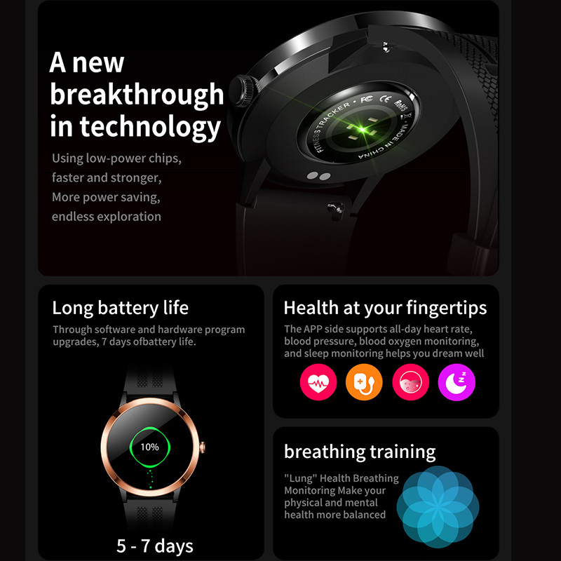 2023 Nou ceas inteligent ultra subțire femei bărbați 1,32" AMOLED 360*360 HD pixeli afișaj cadrane personalizate memento de apel Smartwatch doamne + cutie