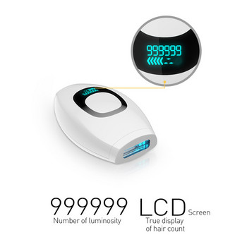 LCD 990.000 Flashes ανώδυνη αποτρίχωση με λέιζερ Ολόσωμη αποτριχωτική συσκευή μπικίνι Φορητή συσκευή αποτρίχωσης IPL Pulses για γυναίκες Ανδρική χρήση στο σπίτι