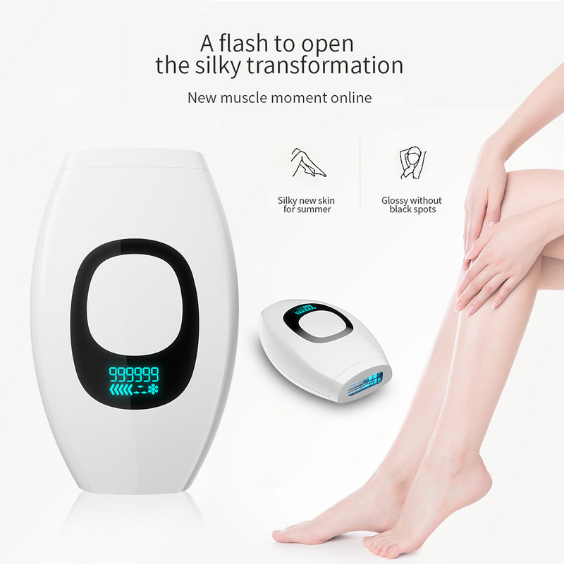 Epilator cu laser pentru îndepărtarea părului fără durere cu 990.000 de blițuri Epilator pentru bikini pentru tot corpul Epilator portabil IPL cu impulsuri pentru femei, bărbați, uz casnic