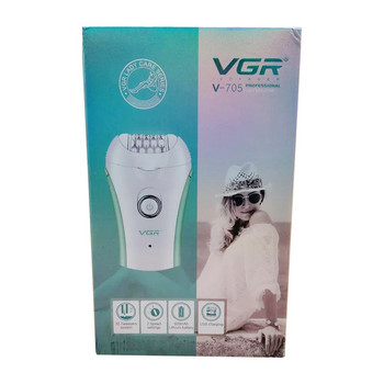 Αυθεντική ηλεκτρική αποτριχωτική συσκευή VGR για γυναίκες Αποτρίχωση προσώπου & σώματος Πόδια Μασχάλες Μπικίνι που πλένεται Επαναφορτιζόμενη Αποτρίχωση