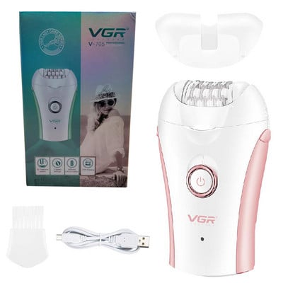 Originalni VGR električni epilator za žene Uklanjanje dlačica Lice i tijelo Noge Ispod pazuha Bikini Punjivi uređaj za uklanjanje dlačica