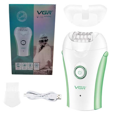 Originalni VGR električni epilator za žene Uklanjanje dlačica Lice i tijelo Noge Ispod pazuha Bikini Punjivi uređaj za uklanjanje dlačica