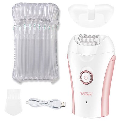 Originalni VGR električni epilator za žene Uklanjanje dlačica Lice i tijelo Noge Ispod pazuha Bikini Punjivi uređaj za uklanjanje dlačica