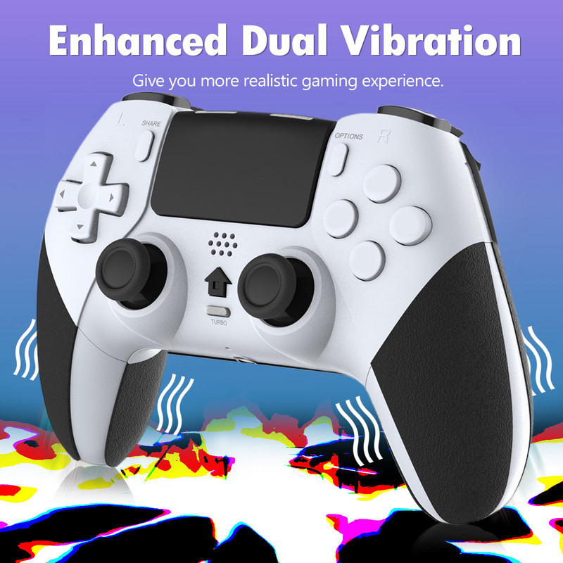 Joystick wireless Bluetooth PS4 Controller Gamepad Joc cu 6 axe Mando Joypad pentru PS4/PS4 Slim/PC/Steam/iPad/Tabletă/Andriod