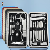 19 buc/set tăietor de unghii pentru tăiere set de clești de tăiat un singur canelura pentru unghii, pedichiură, inflamație, instrument de tăiere a pielii moarte, instrument de acasă