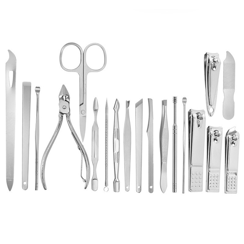 19 buc/set tăietor de unghii pentru tăiere set de clești de tăiat un singur canelura pentru unghii, pedichiură, inflamație, instrument de tăiere a pielii moarte, instrument de acasă