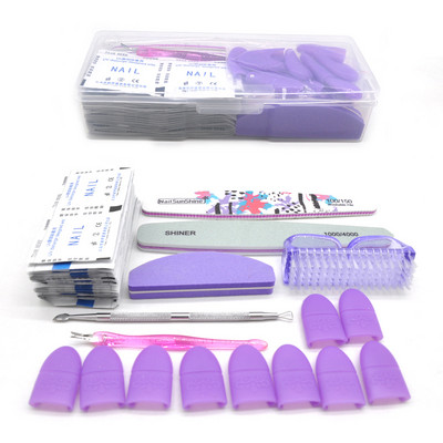 1 set de unelte pentru îndepărtarea ojei de unghii Kit de instrumente de manichiură pentru curățarea suprafeței unghiilor cu gel UV Sfaturi pentru unghii Pusher Cleaner Pile de manichiură Instrumente