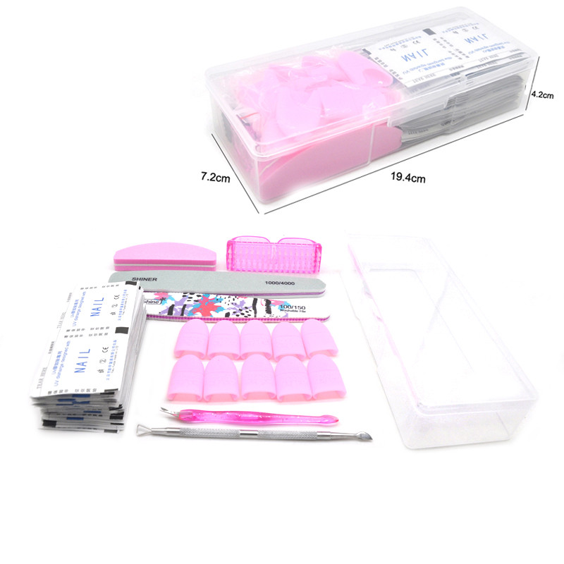 1 set de unelte pentru îndepărtarea ojei de unghii Kit de instrumente de manichiură pentru curățarea suprafeței unghiilor cu gel UV Sfaturi pentru unghii Pusher Cleaner Pile de manichiură Instrumente