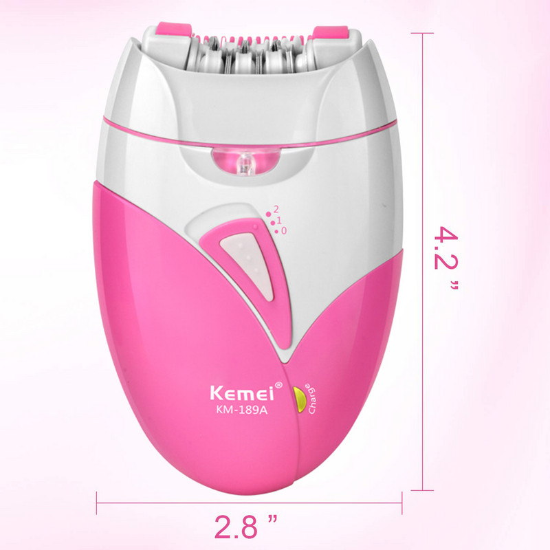 Kemei 189A női fájdalommentes epilátor újratölthető testszőrtelenítő gép elektromos borotválkozás privát rész bikini hónalj szőrtelenítés