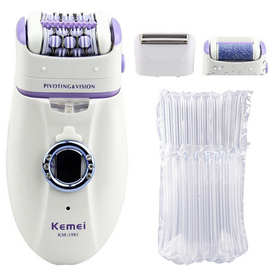 Epilator electric Kemei original, pentru femei, pentru îndepărtarea părului feței, aparat de ras pentru femei, aparat de bărbierit pentru picioare, aparat de tuns pentru bikini depilator