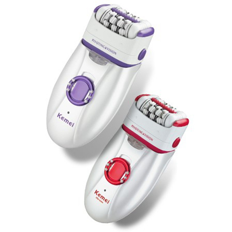 Epilator electric Kemei original, pentru femei, pentru îndepărtarea părului feței, aparat de ras pentru femei, aparat de bărbierit pentru picioare, aparat de tuns pentru bikini depilator