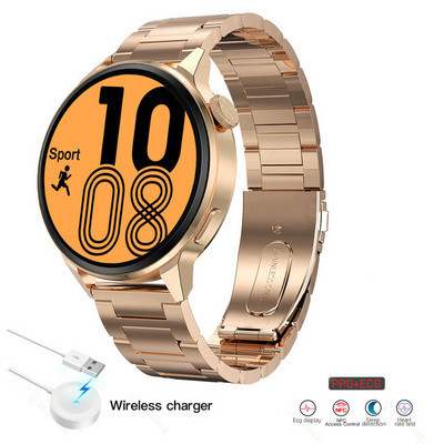 2022 NFC Pametni sat Muški Sport GPS Track Satovi Ženski Bežično punjenje Poziv s prilagođenim biranjem Otkucaji srca EKG Pametni sat za Samsung