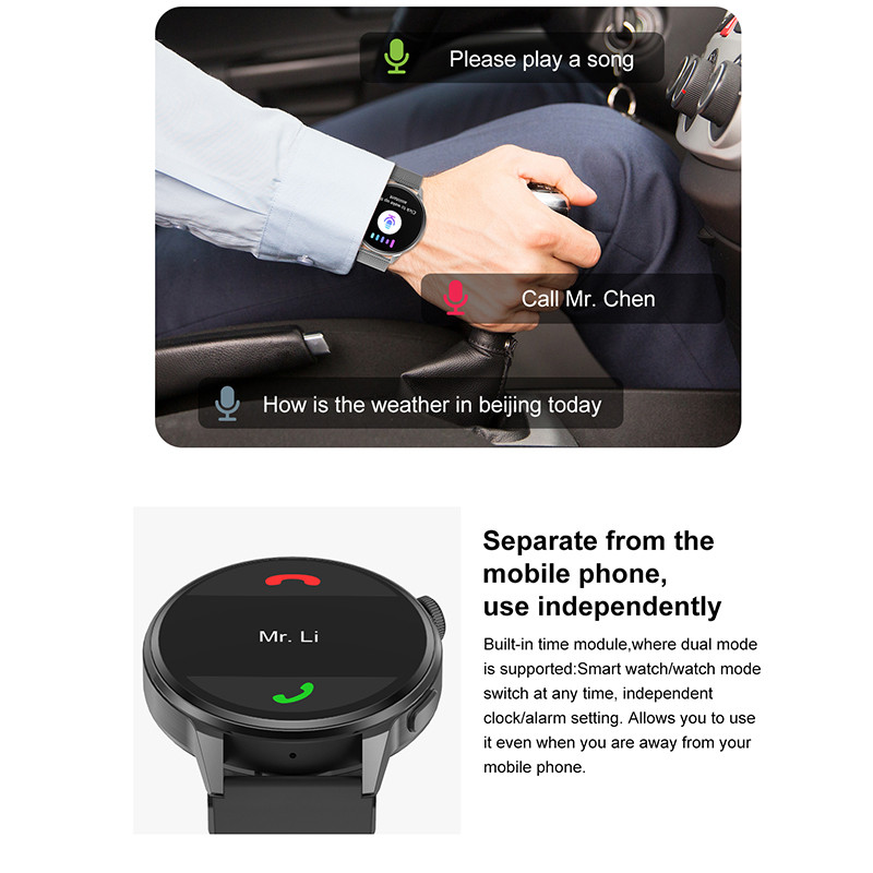 2022 NFC Pametni sat Muški Sport GPS Track Satovi Ženski Bežično punjenje Poziv s prilagođenim biranjem Otkucaji srca EKG Pametni sat za Samsung