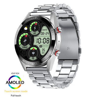 2022 Nou ceas inteligent cu ecran 454*454 Afișează întotdeauna ora Apel Bluetooth Ceas inteligent cu muzică locală pentru căști Android TWS pentru bărbați