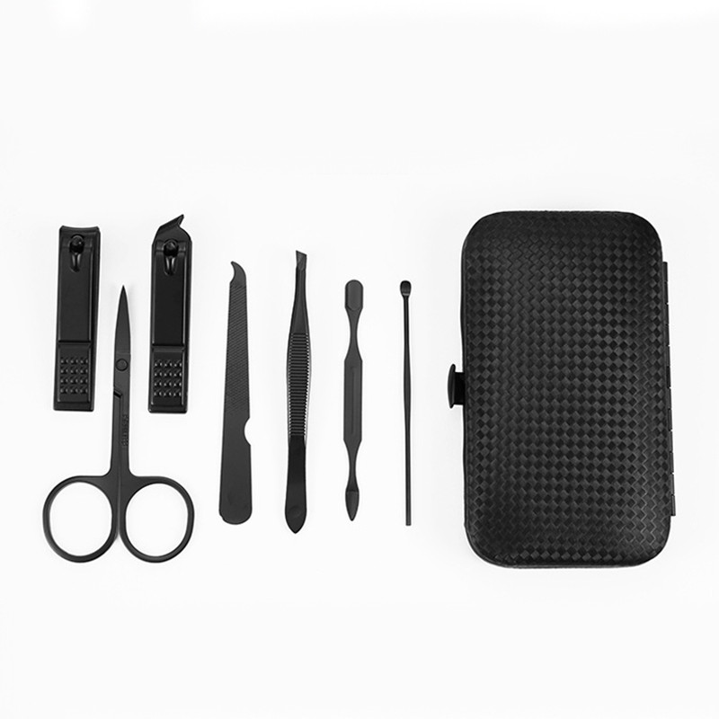 7 DB Olecranon körömvágó szett manikűr pedikűr kés köröm szépség olló Körömápoló eszköz Tartozékok tokkal