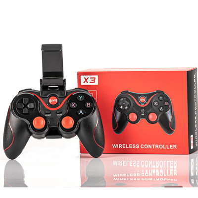 Vezeték nélküli Bluetooth játékvezérlő állvánnyal Vezeték nélküli játékvezérlő joystick PS3 Android mobiltelefon táblagép TV doboz laptophoz