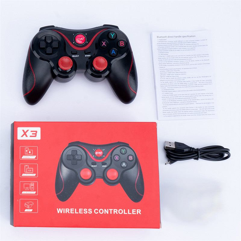 Vezeték nélküli Bluetooth játékvezérlő állvánnyal Vezeték nélküli játékvezérlő joystick PS3 Android mobiltelefon táblagép TV doboz laptophoz