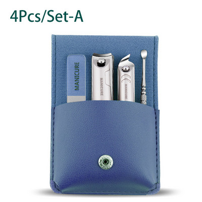 Prijenosni set za manikuru Set za pedikuru Škare za nokte od nehrđajućeg čelika Alat Putna torbica za dotjerivanje Poklon kutija Komplet za nokte Škare 4kom/set