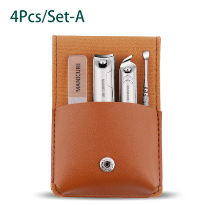 Prijenosni set za manikuru Set za pedikuru Škare za nokte od nehrđajućeg čelika Alat Putna torbica za dotjerivanje Poklon kutija Komplet za nokte Škare 4kom/set