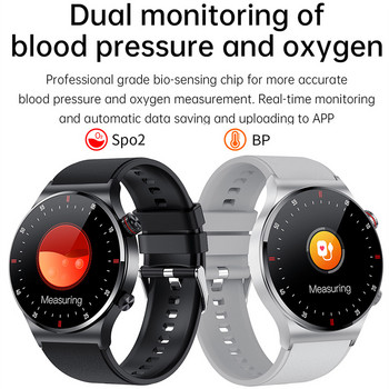 Нов ECG+PPG Bluetooth Call Smart Watch Мъжки монитор за кръвно налягане Спортен фитнес тракер Водоустойчив Smart Watch за Android OIS