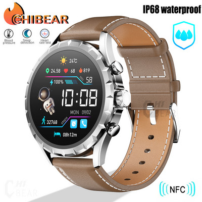 ChiBear Bluetooth Call Smart Watch Men 1,45" 412*412 HD Screen Sports βραχιόλι Αδιάβροχο προσαρμοσμένο ρολόι Face NFC Mens Smartwatch