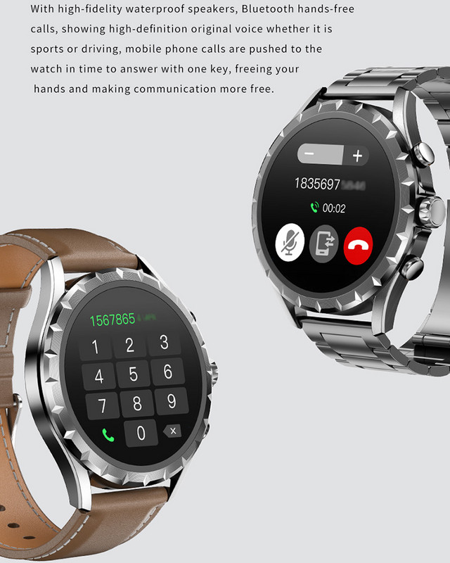 ChiBear Bluetooth Call Smart Watch Men 1,45" 412*412 HD Screen Sports βραχιόλι Αδιάβροχο προσαρμοσμένο ρολόι Face NFC Mens Smartwatch