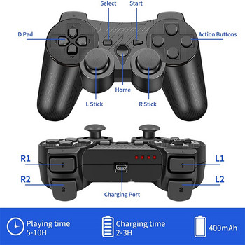 Ασύρματο χειριστήριο παιχνιδιών 2.4G για φορητό υπολογιστή PS3 Επαναφορτιζόμενο Gamepad USB Joystick για Steam Android TV Box Gaming Jpypad