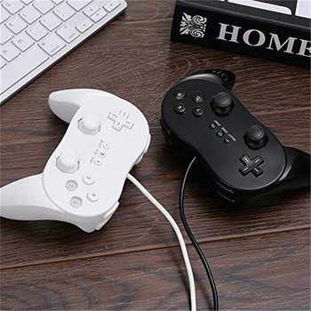 Класически бял контролер с 8 бутона с мек кабел за геймпад за Nintend Wii Joypad Дистанционно управление Джойстик за игри