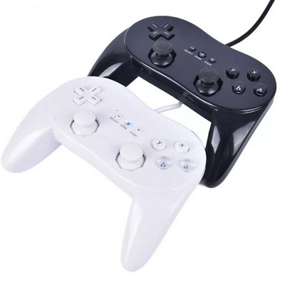 Controller de gamepad cu fir moale, alb clasic, 8 butoane, pentru Joystick-ul de joc cu telecomandă Nintendo Wii Joypad