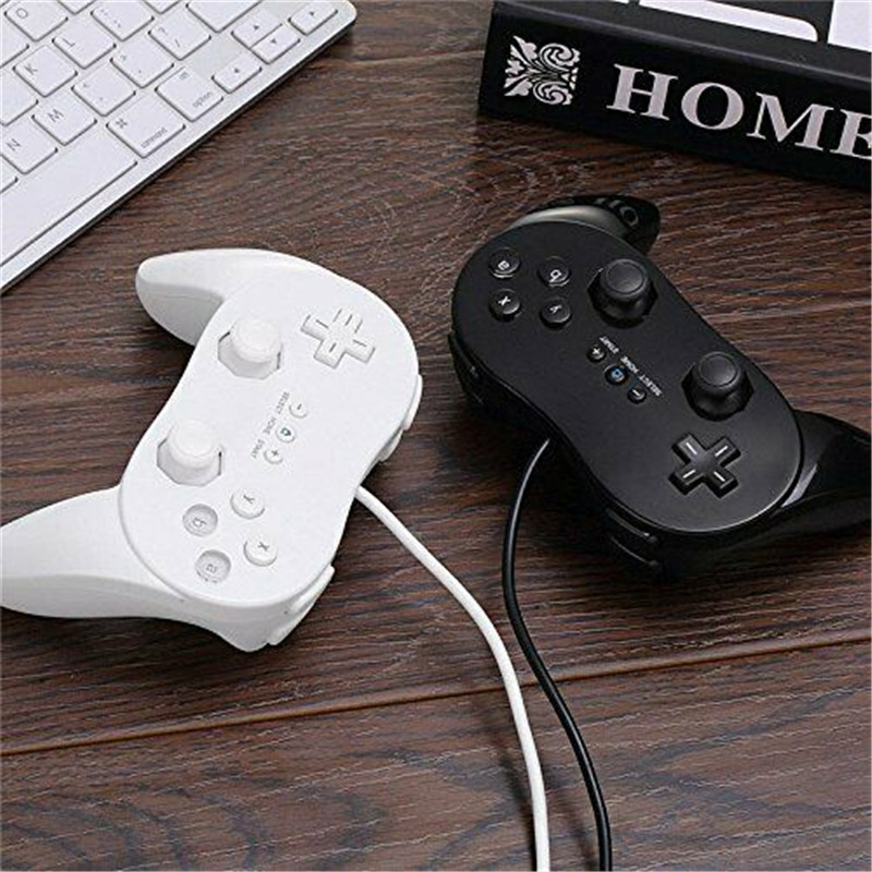 Controller de gamepad cu fir moale, alb clasic, 8 butoane, pentru Joystick-ul de joc cu telecomandă Nintendo Wii Joypad