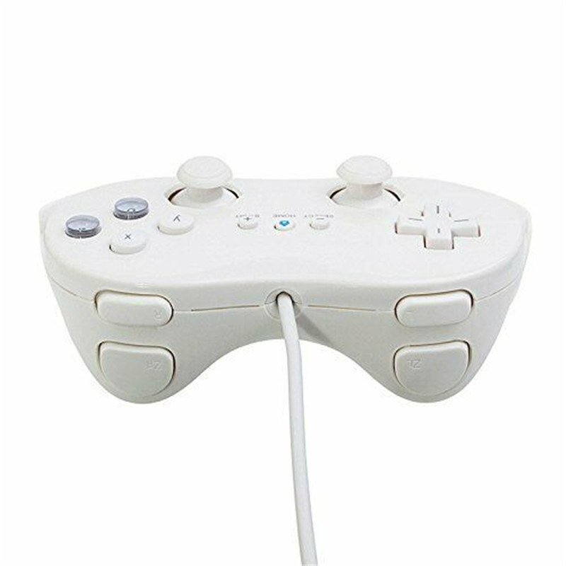Controller de gamepad cu fir moale, alb clasic, 8 butoane, pentru Joystick-ul de joc cu telecomandă Nintendo Wii Joypad