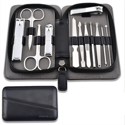 Profesionalni komplet za manikuru 8/12 komada od nehrđajućeg čelika Rezač za nokte na nogama Putni alat za pedikuru za žene i muškarce