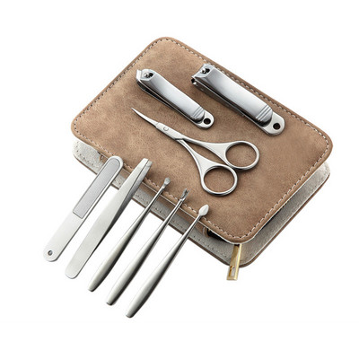 Profesionalni komplet za manikuru 8/12 komada od nehrđajućeg čelika Rezač za nokte na nogama Putni alat za pedikuru za žene i muškarce