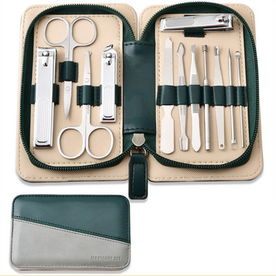 Profesionalni komplet za manikuru 8/12 komada od nehrđajućeg čelika Rezač za nokte na nogama Putni alat za pedikuru za žene i muškarce